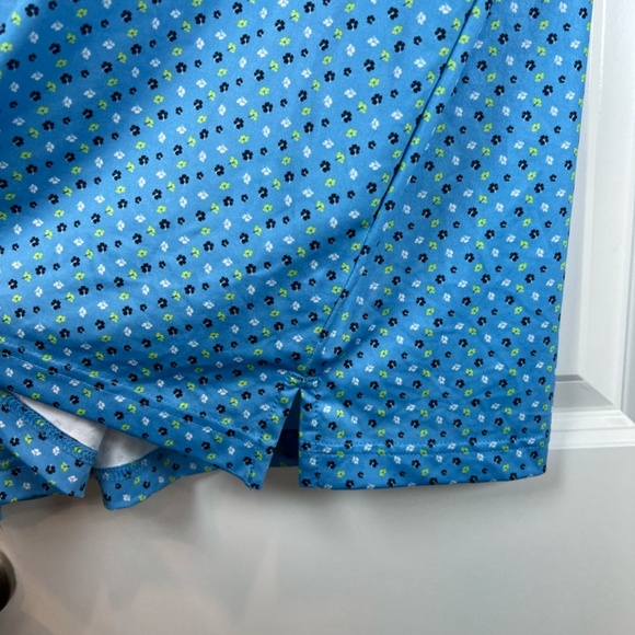 Nicklaus Eco Choice Men's Golf Polo Shirt  Blue All Over Floral Print Stretch XL - Picture 8 of 10